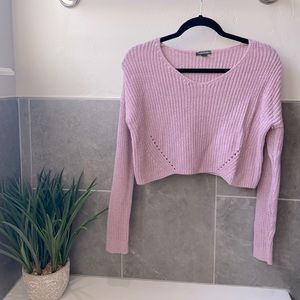 Light Sparkly Purple Crop Top